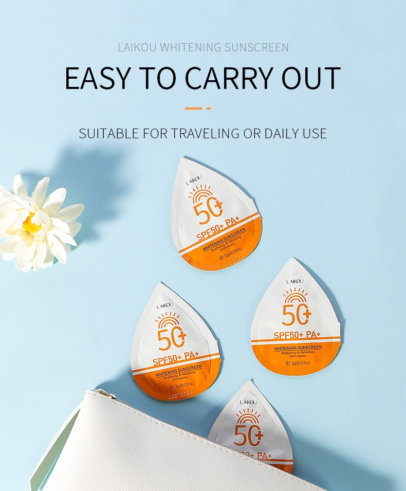 Laikou Whitening Sunscreen SPF 50+ PA+ - 15 pcs Pack