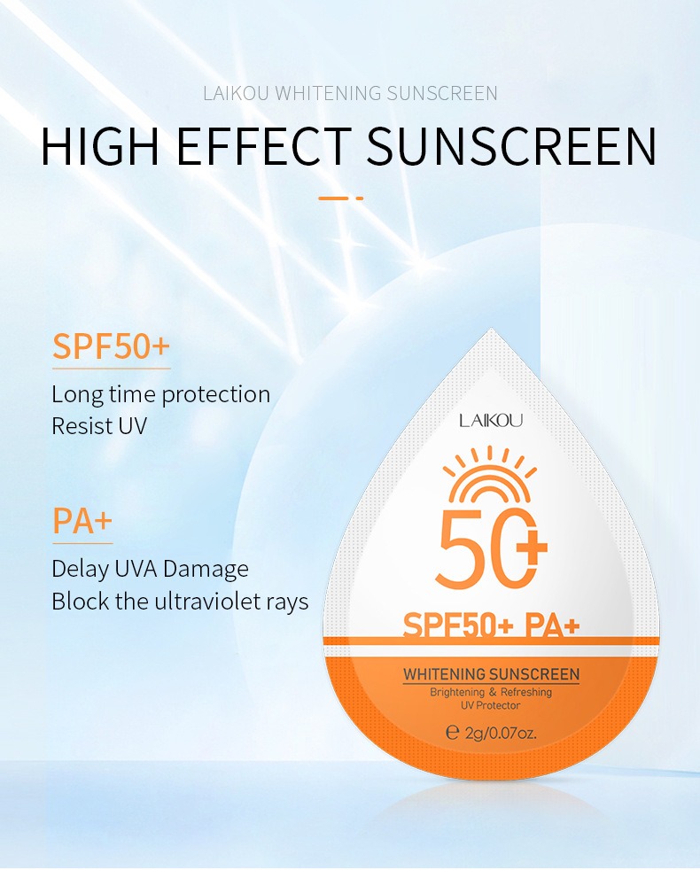 Laikou Whitening Sunscreen SPF 50+ PA+ - 15 pcs Pack