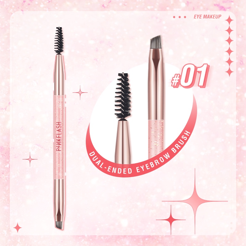 PFT04 - PINKFLASH Dual-Ended Eyebrow Brush