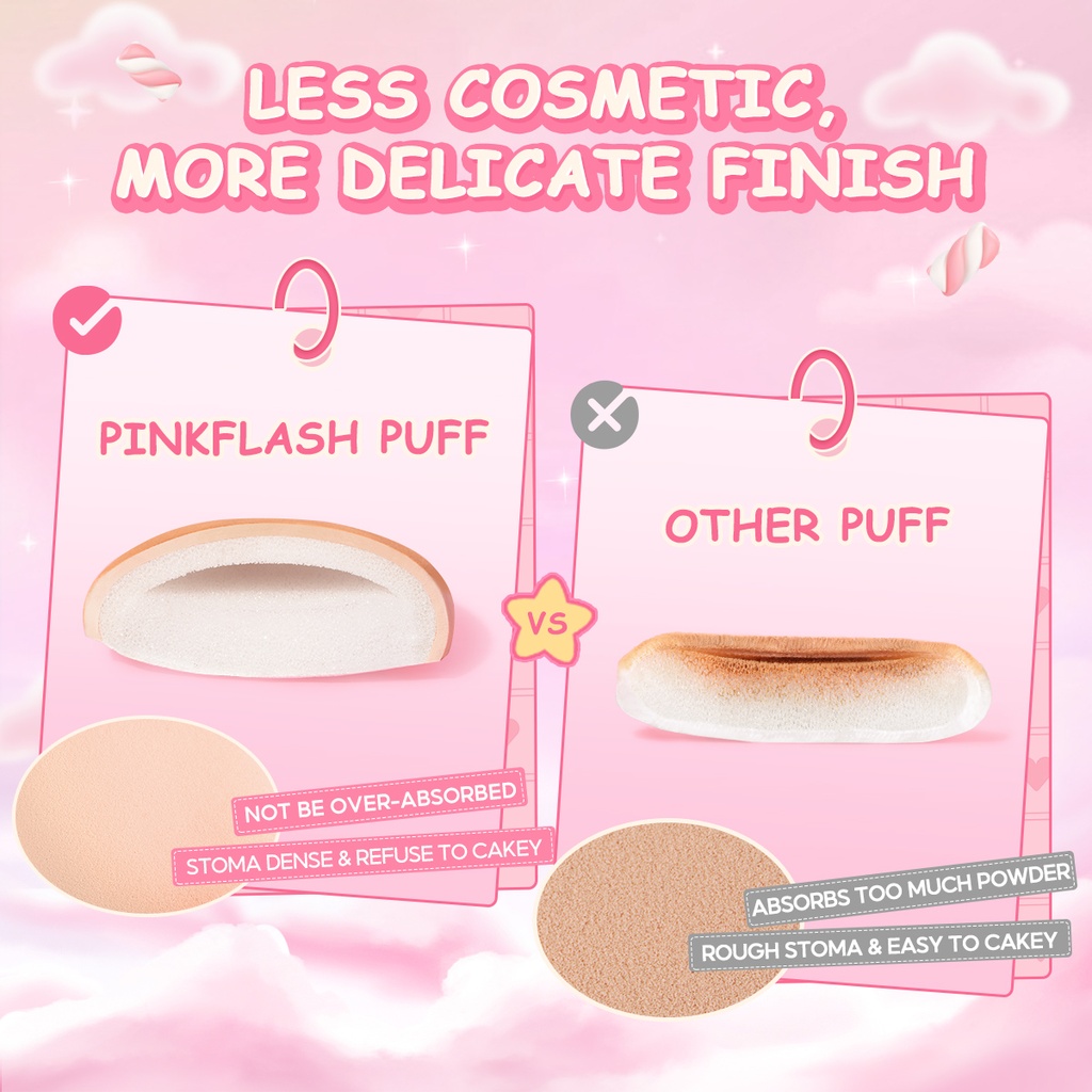 PFT11 - PINKFLASH Round Shaped Makeup Puff