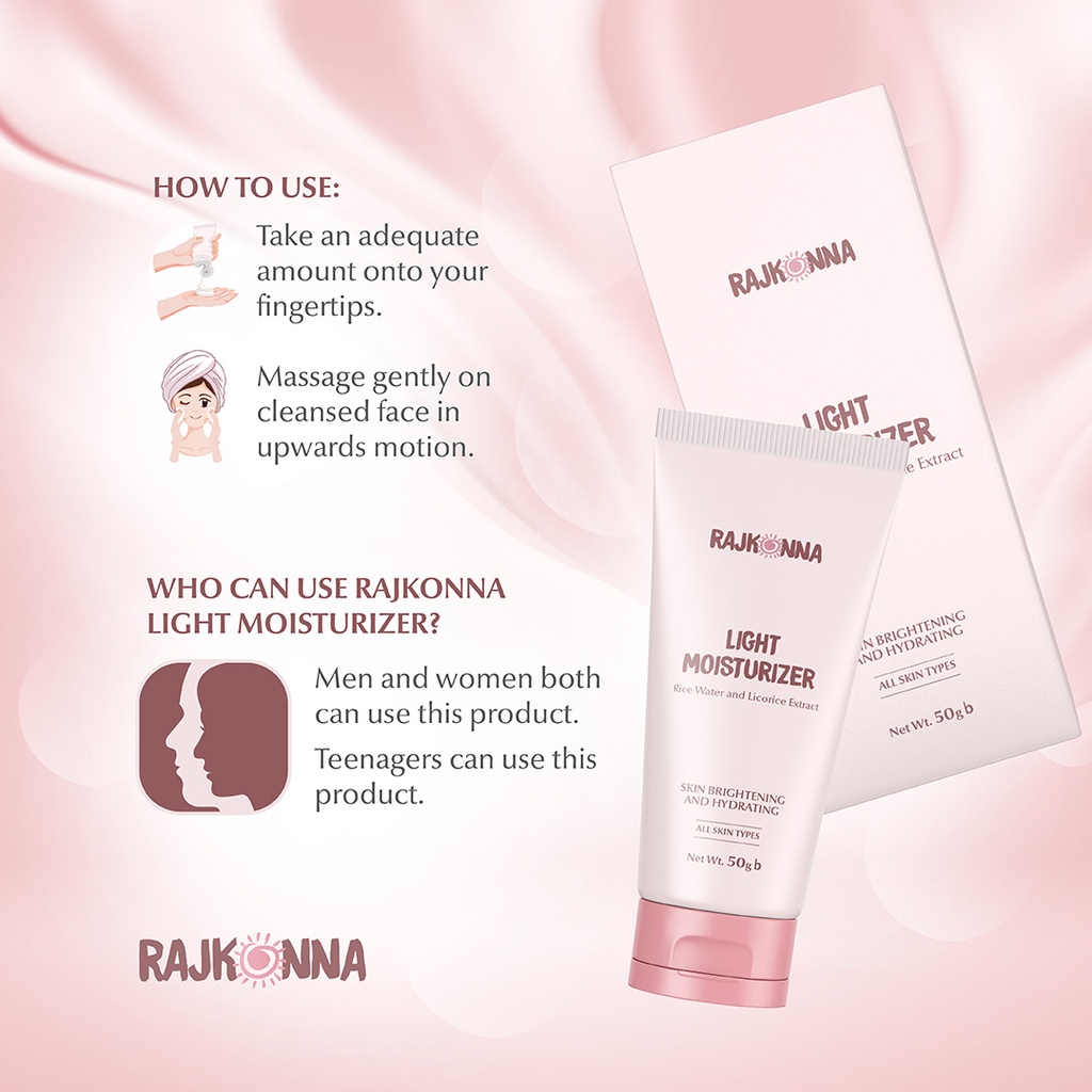 Rajkonna Light Moisturizer With Rice Water And Licorice Extract