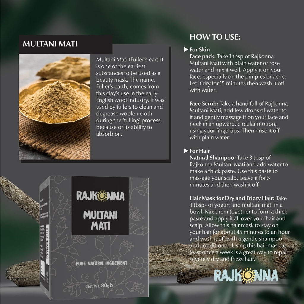 Rajkonna Multani Mati Face Pack(80g)