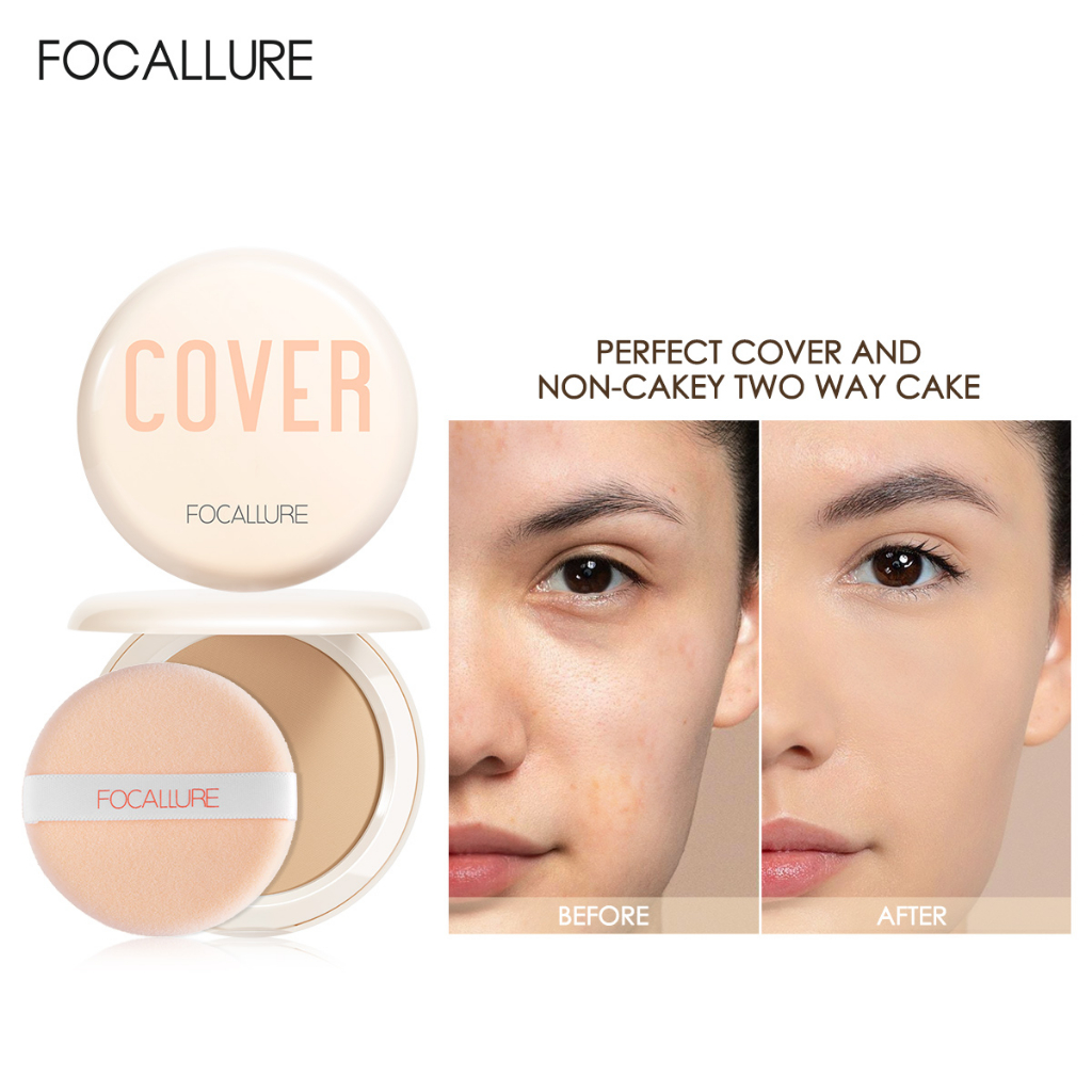 FA155 - Focallure COVER Two-Way-Cake Pressed Powder (9g)