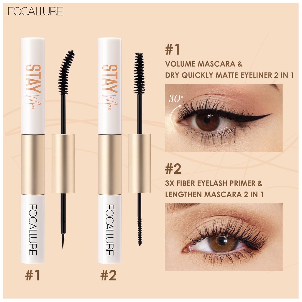 FA160 - Focallure STAYMAX Waterproof Mascara & Lash Primer 2 in 1