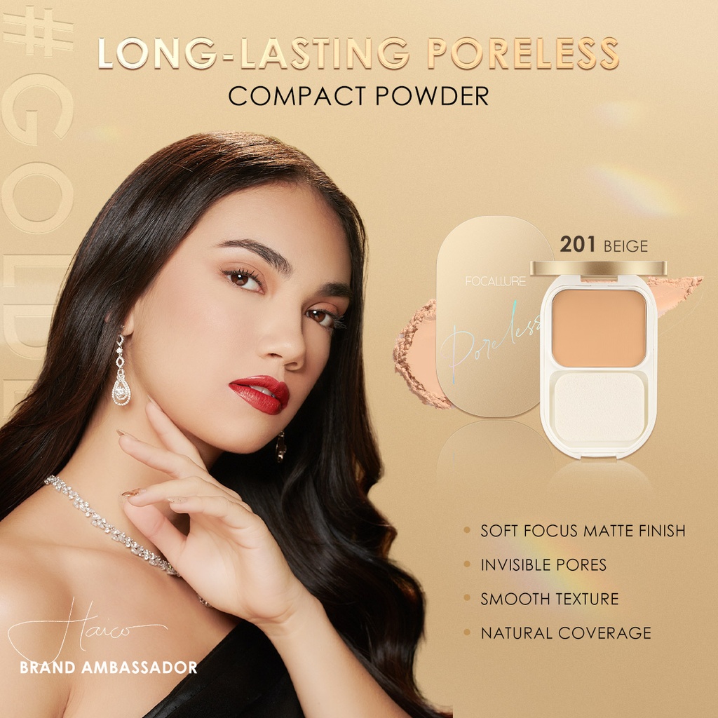 FA206 - Focallure Poreless Compact Powder - 10g