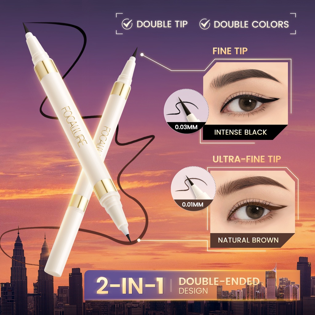 FA309 - Focallure Ultra Skinny Waterproof Duo Liquid Eyeliner