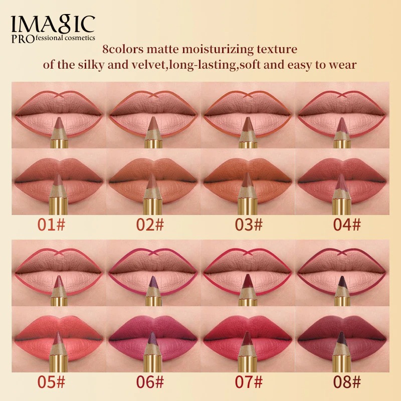 IMLP210 - Imagic 08 Color Matte Lip Liner Set