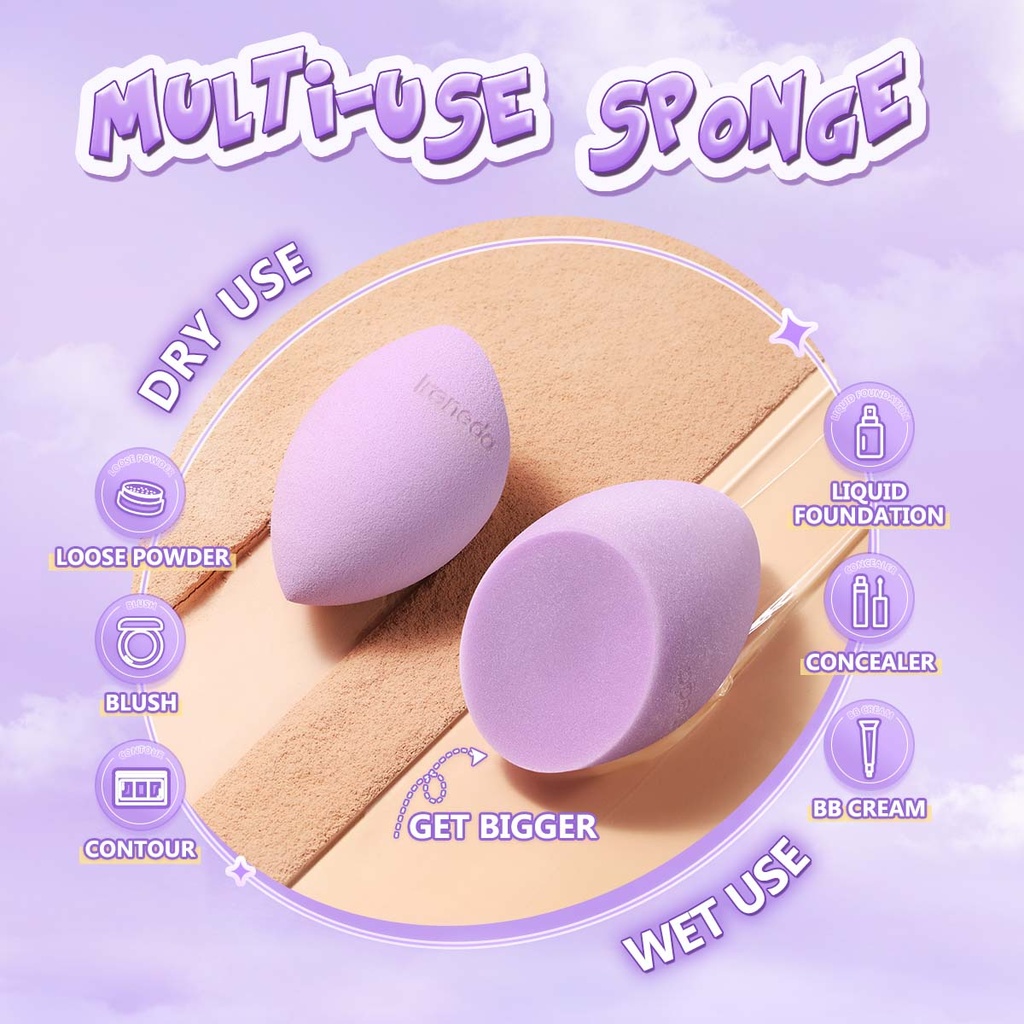 IRT02 - Ireneda Flawless Face Makeup Sponge (PP02 Lilac)