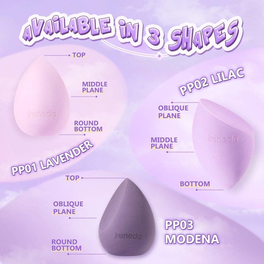 IRT02 - Ireneda Flawless Face Makeup Sponge (PP02 Lilac)