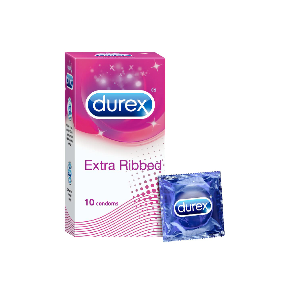 Durex Extra Ribbed Condoms (10 Pcs)